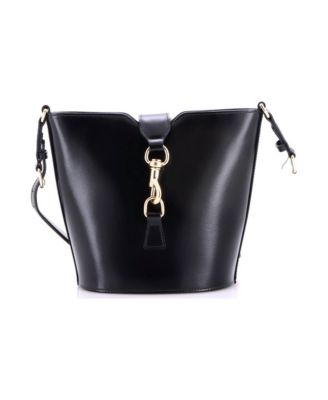 Jackie Web Bucket Bag Leather