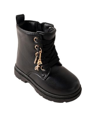 Toddler Girls' Hanging Charms Side-Zipper Boots