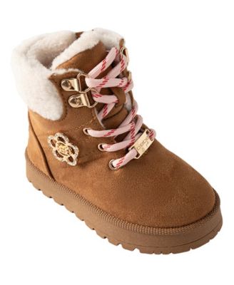 Toddler Girls' Hybrid Boots with Sherpa Collar