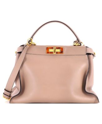 Regular Peekaboo Bag Leather with Tortoise Detail