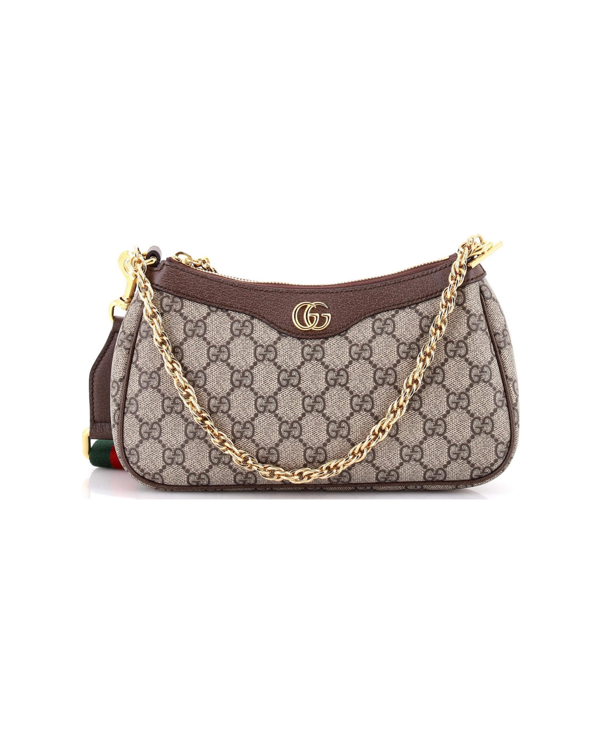 Pre-Owned Gucci Small Ophidia Charm Shoulder Bag Gg Coated Canvas - Brown