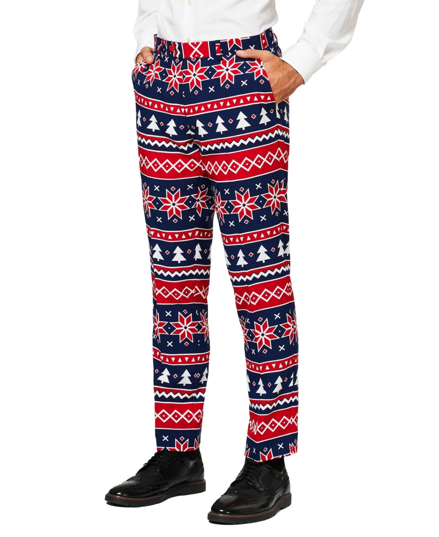 Мужской пиджак OppoSuits Christmas Suit X- Mas Pine Tree Outfit Slim Fit Blazer, цвет: Тёмный синий — фото 4
