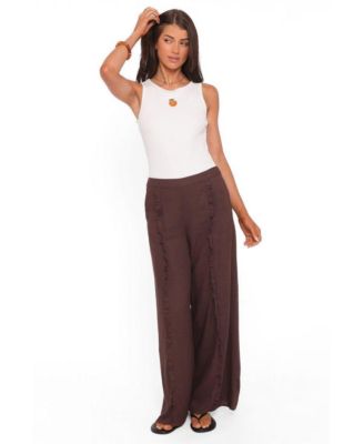 Women's Samiya High-Rise Wide-Leg Frill Pants