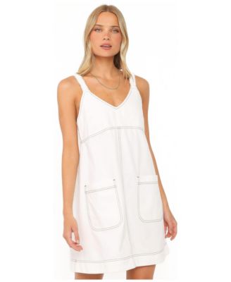 Women's Kinley V-Neck A-Line Mini Denim Dress