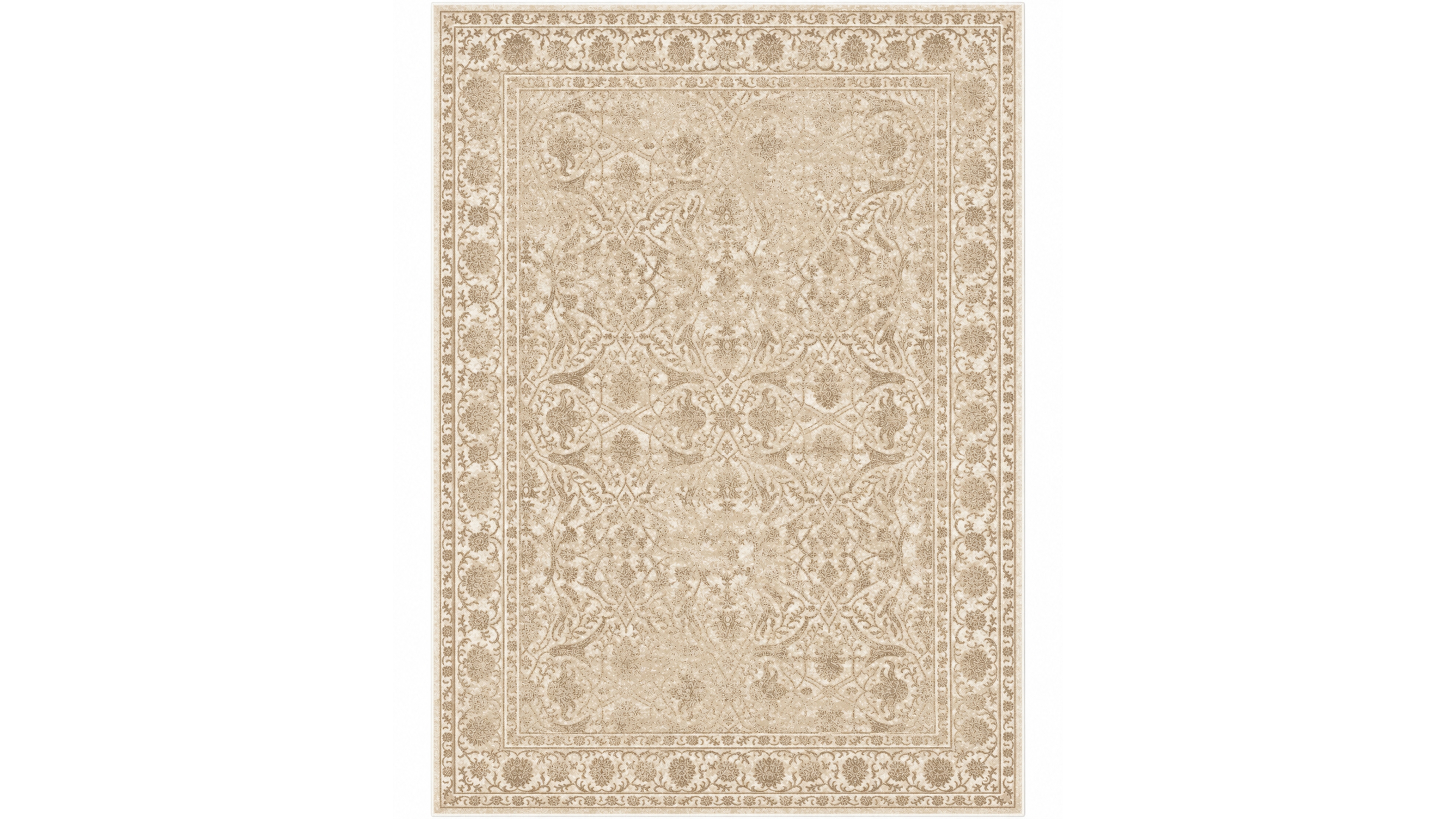 Closeout! Km Home 3564/0021/Bone Cantu Ivory/ Cream 5'3" x 7'3" Area Rug