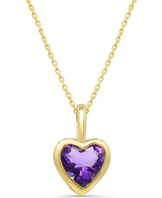 Amethyst (1/2 ct. t.w.) Heart Pendant in 14k Gold-Plated Sterling Silver