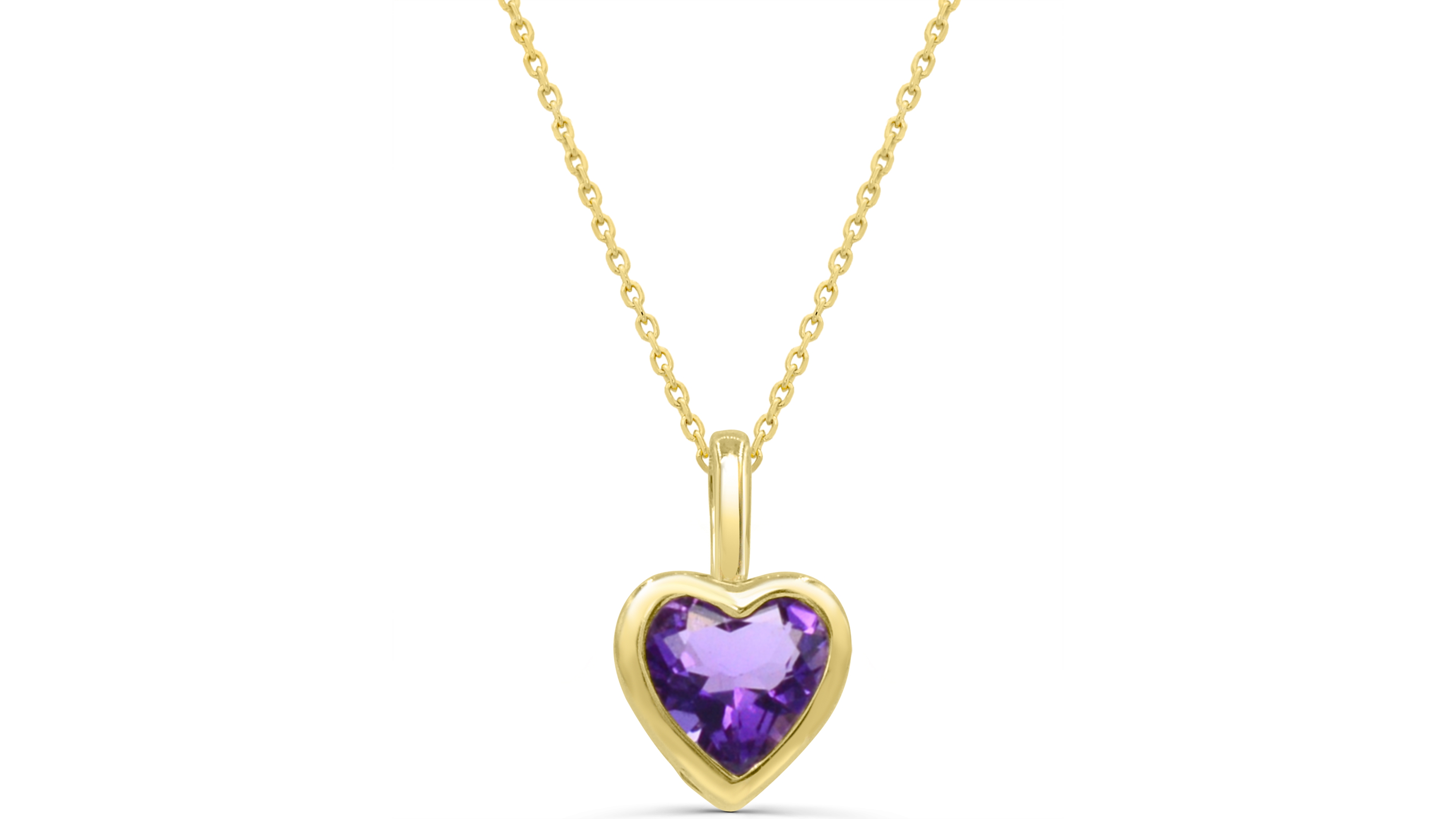 Macy's Amethyst (1/2 ct. t.w.) Heart Pendant in 14k Gold-Plated Sterling Silver