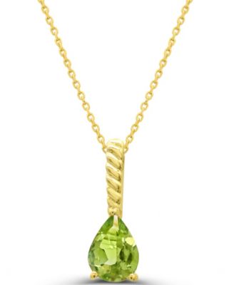 Peridot Pendant (5/8 ct. t.w.) in 14k Gold-Plated Sterling Silver