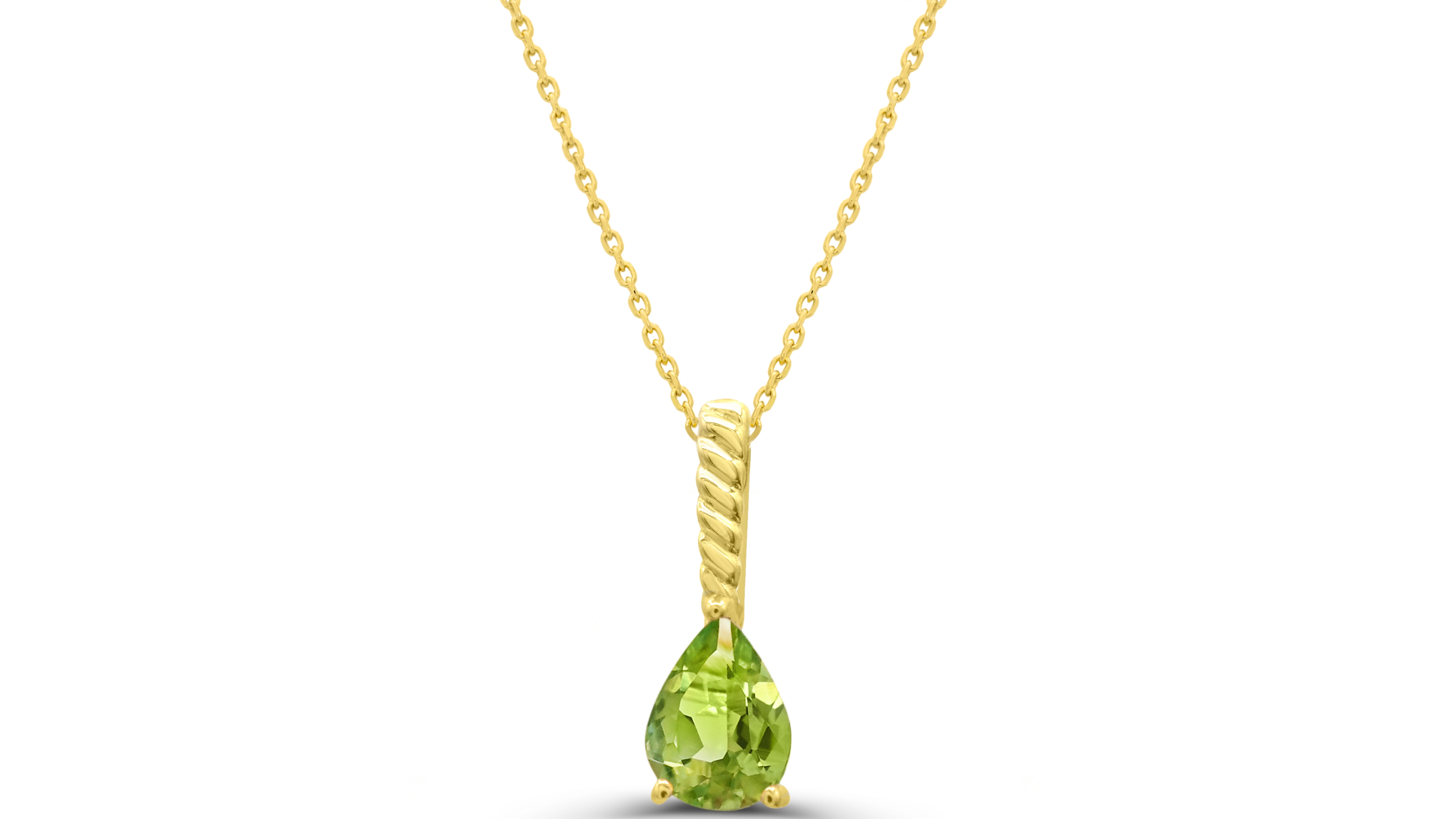 Macy's Peridot Pendant (5/8 ct. t.w.) in 14k Gold-Plated Sterling Silver