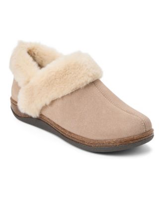 Women's Suede Ankle Boot Faux Fur Trim Slippers
