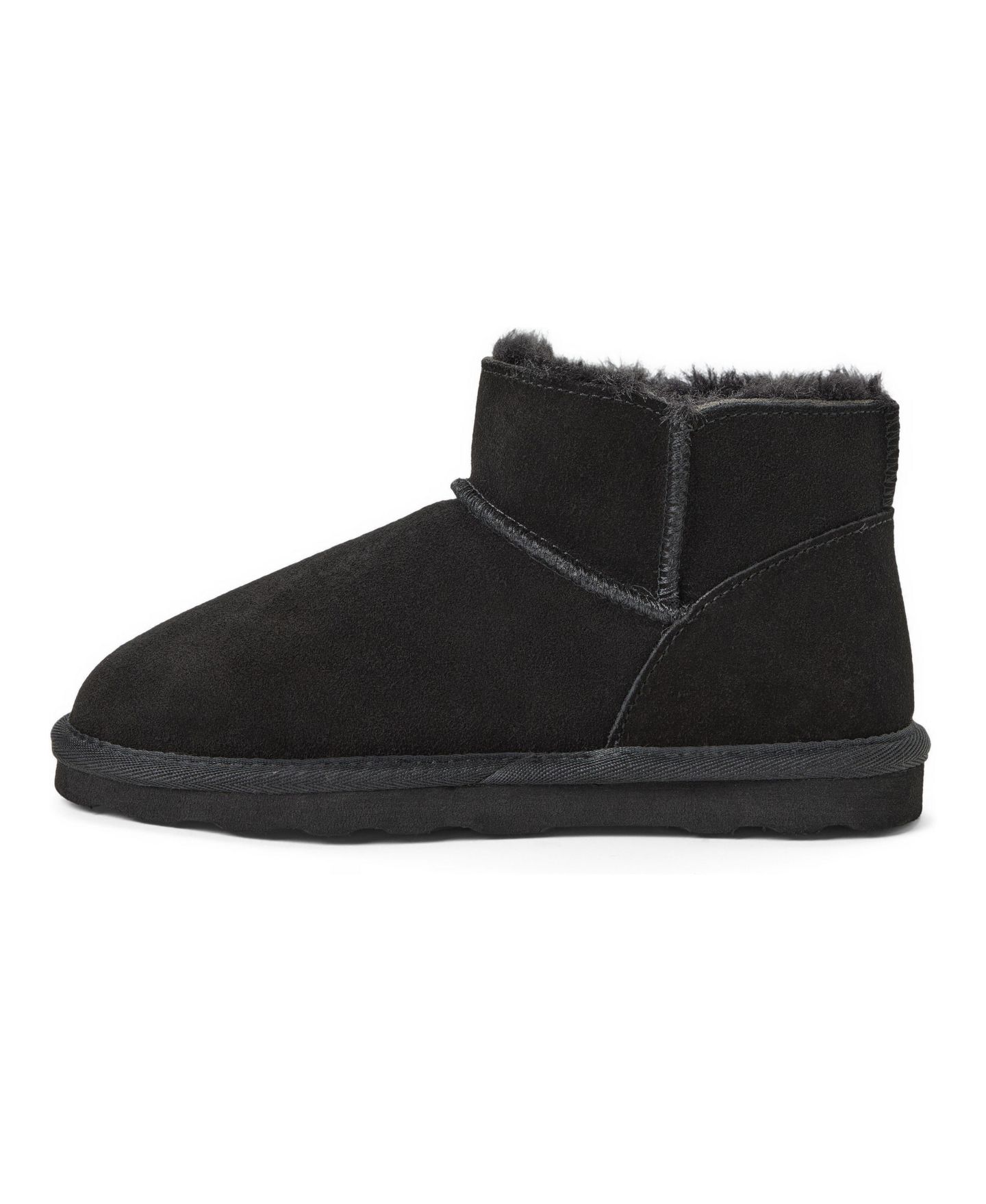 Женские тапочки Clarks Suede Memory Foam Boot Slippers with Wood Button Detail, цвет: Чёрный — фото 2