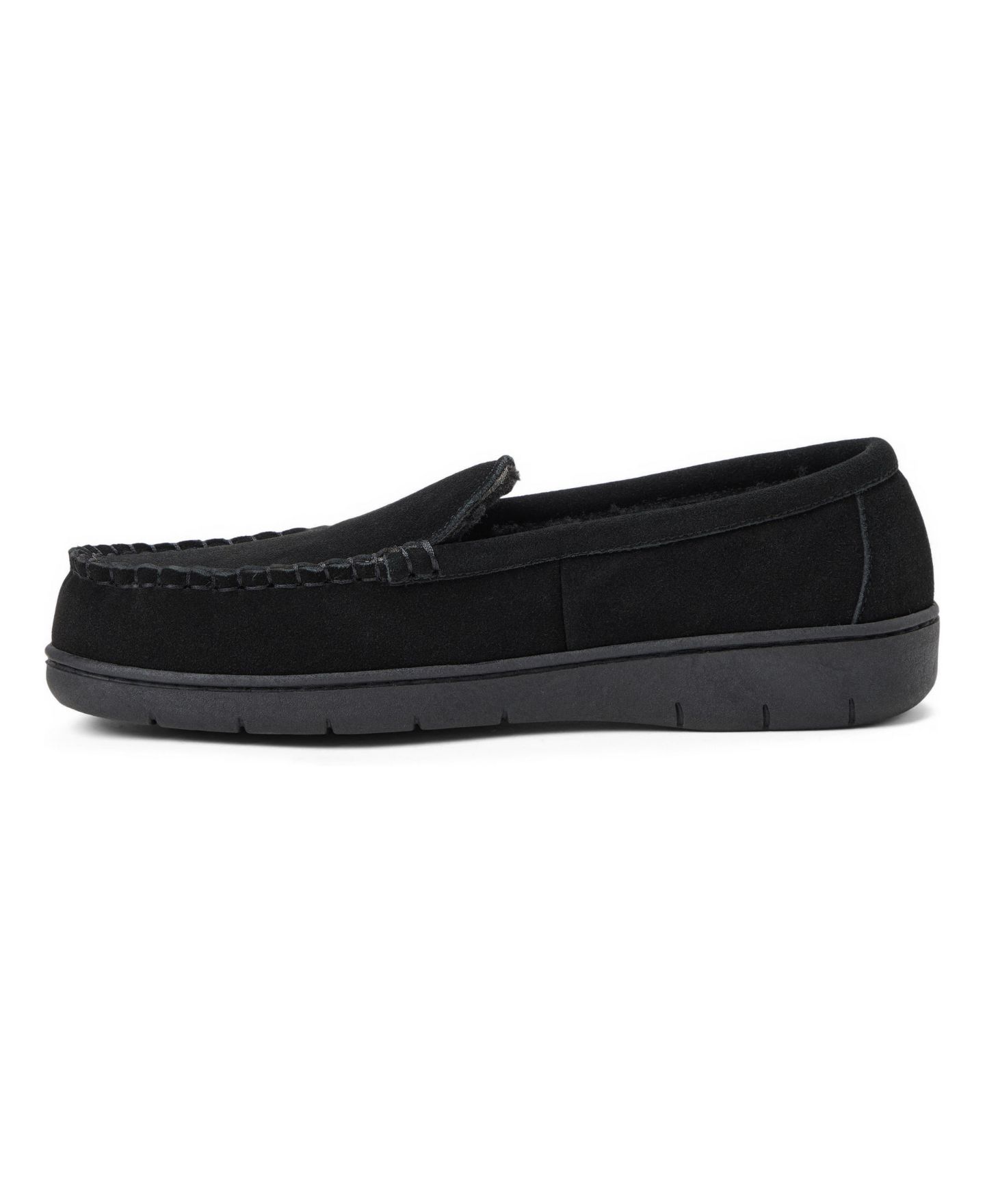 Мужские тапочки Clarks Venetian Moc Memory Foam Genuine Cow Suede Slippers, цвет: Чёрный — фото 2