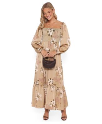 Women's Kindra Square Neck Long-Sleeve Maxi Dress
