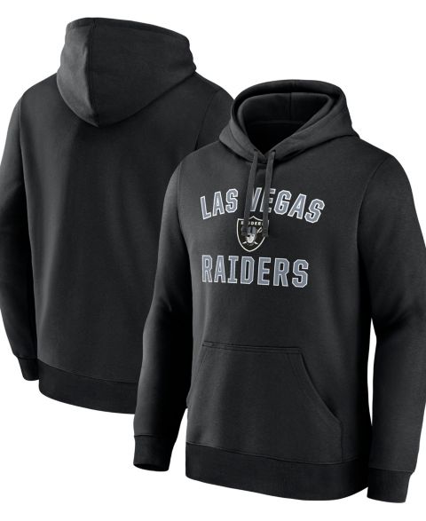 Мужское худи Logo Athletic Black Las Vegas Raiders Arch Victory