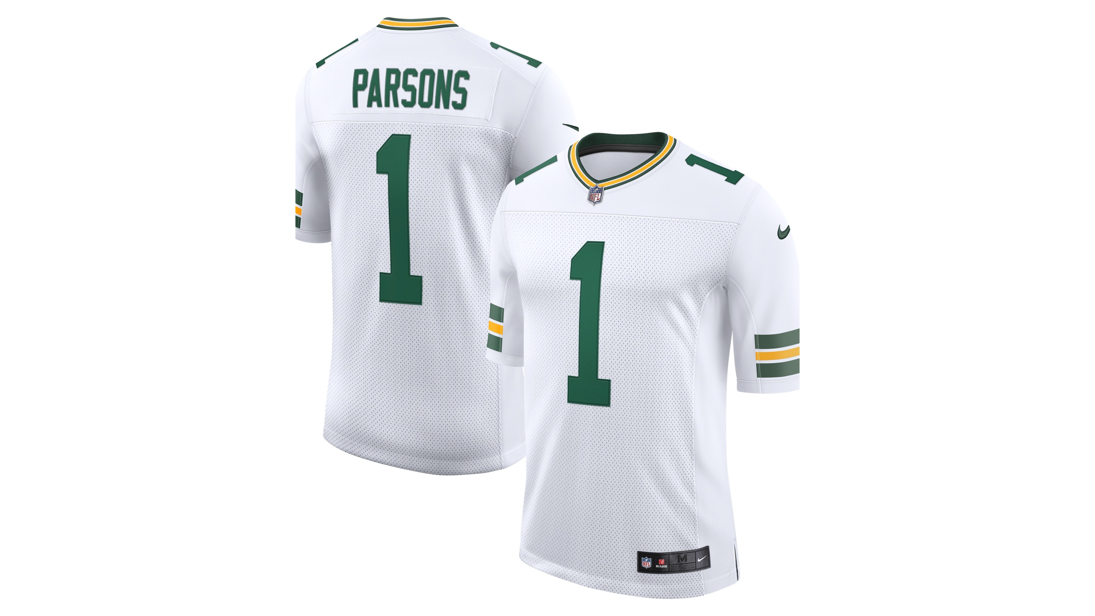 Nike Men's Micah Parsons White Green Bay Packers Vapor Untouchable Stitched Limited Jersey