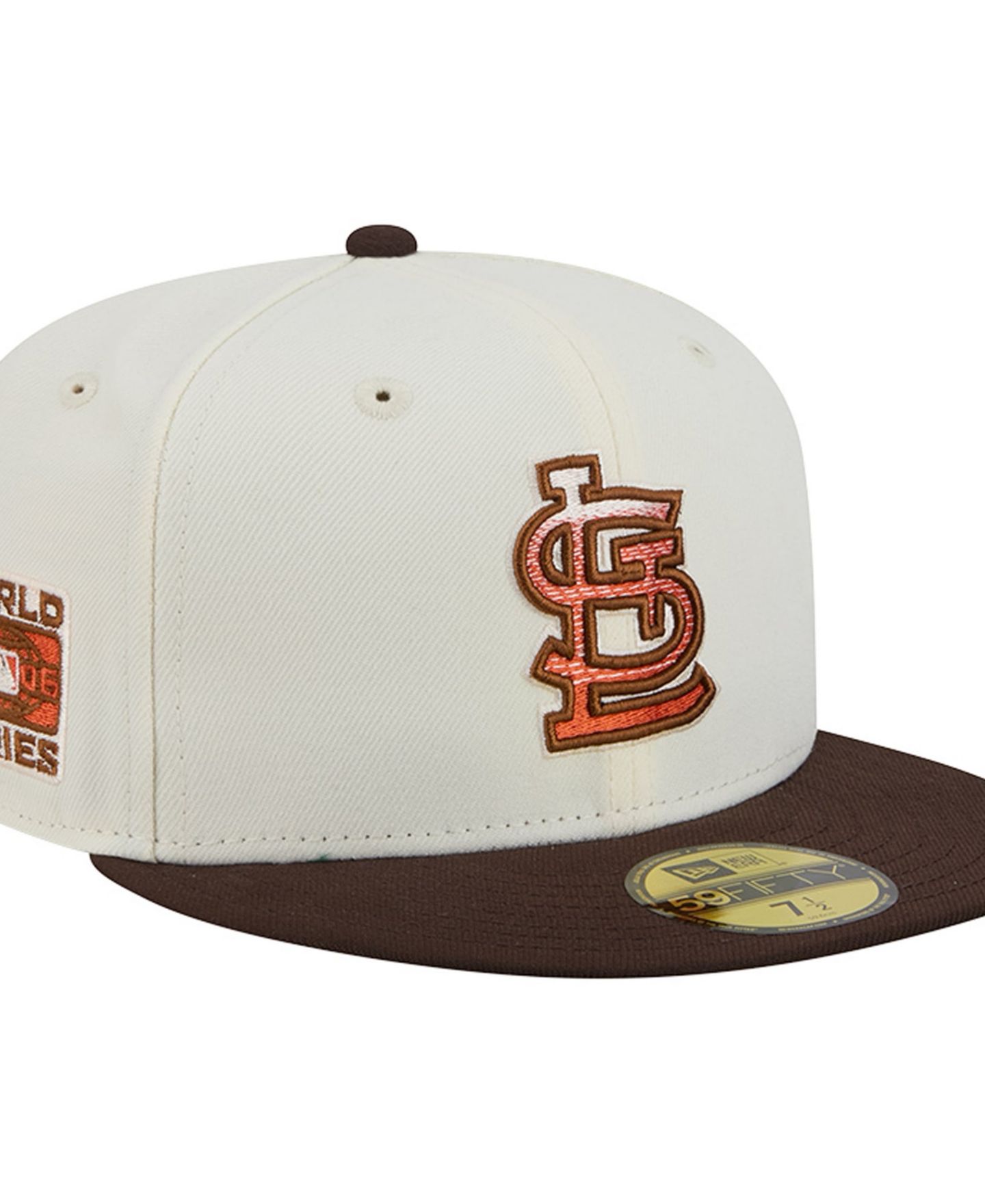 Мужская кепка New Era Natural/Brown St. Louis Cardinals Pumpkin Spice 59FIFTY Fitted Hat — фото 1