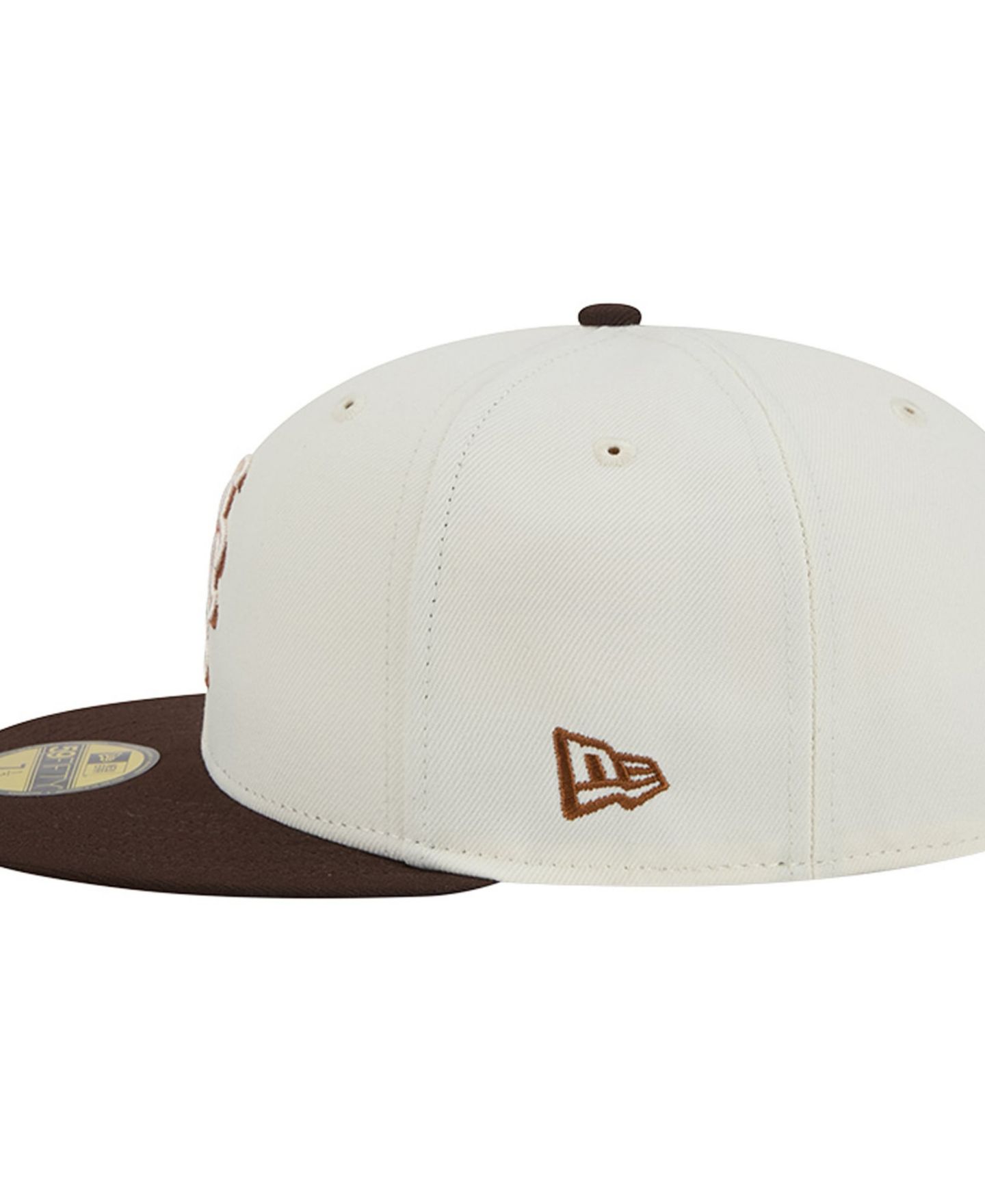 Мужская кепка New Era Natural/Brown New York Mets Pumpkin Spice 59FIFTY Fitted Hat — фото 2