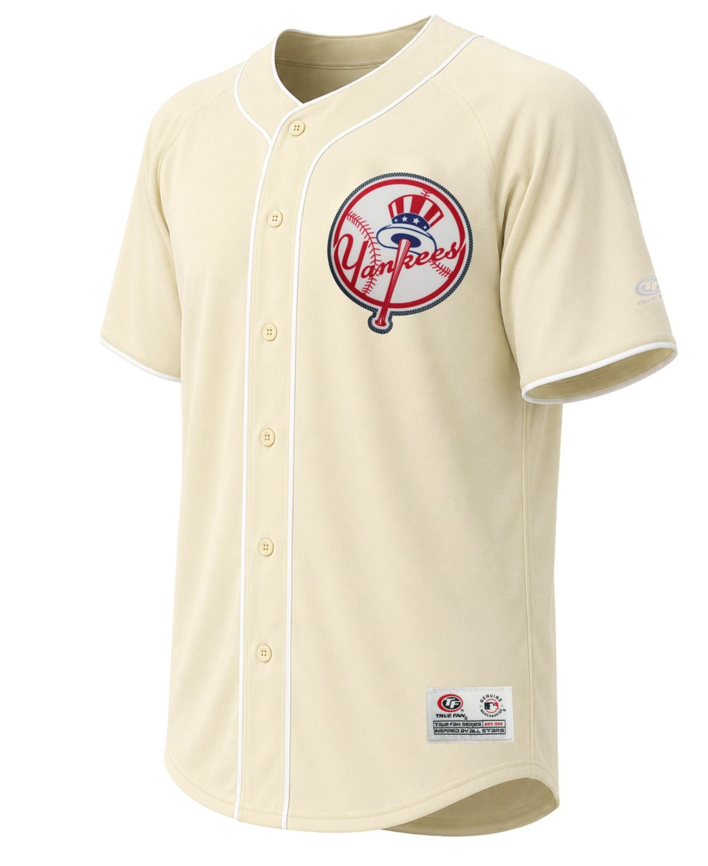 Мужской топ Stitches Cream New York Yankees Fashion Jersey — фото 3