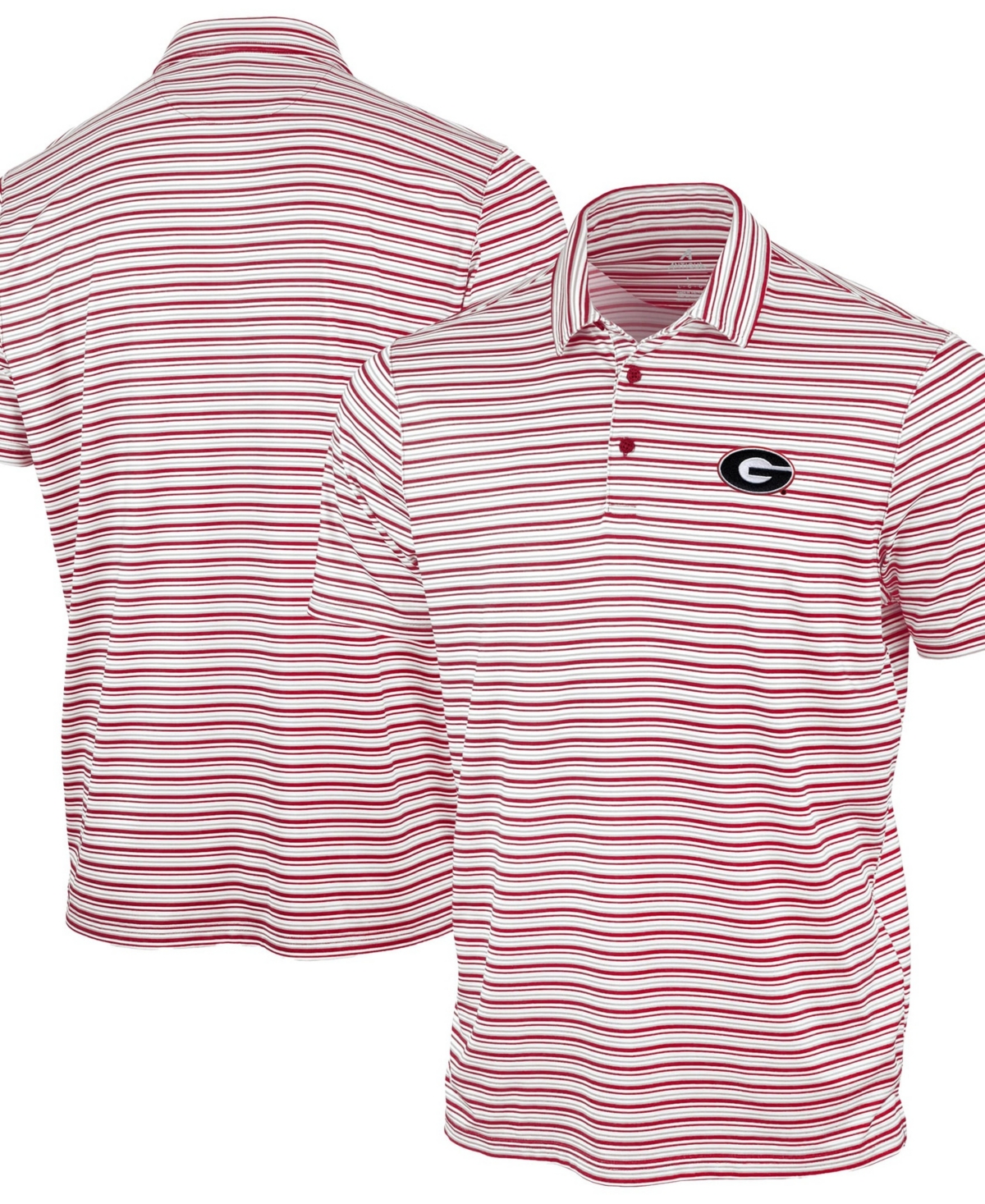 Antigua Men's Red Georgia Bulldogs Space Stripe Polo Shirt