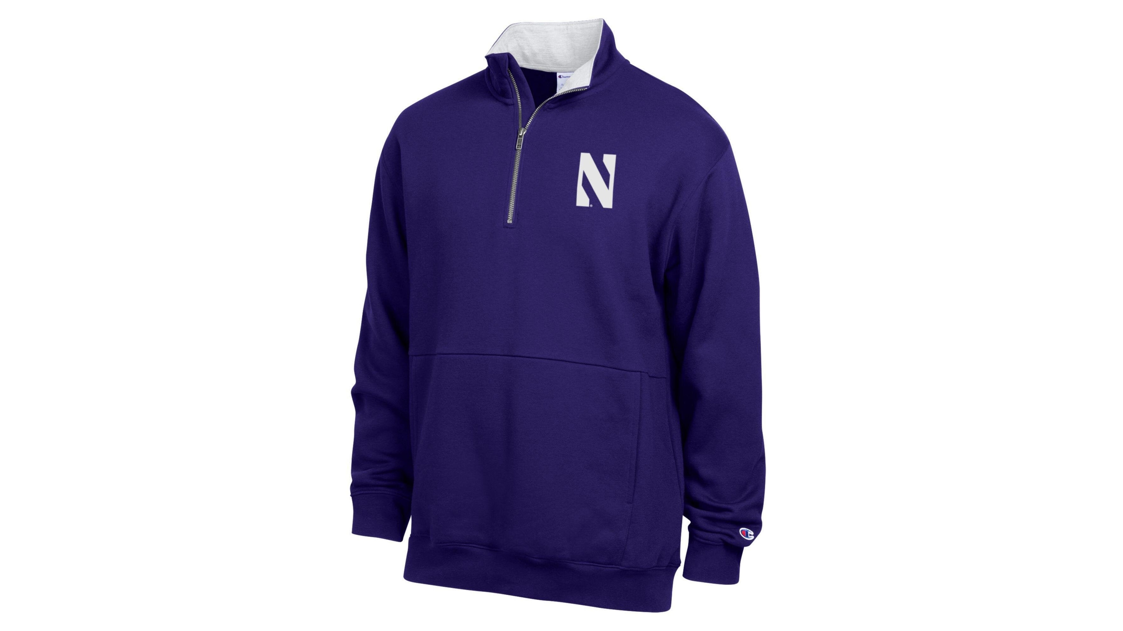 Champion Men's Purple Northwestern Wildcats Fleece Quarter-Zip Pullover