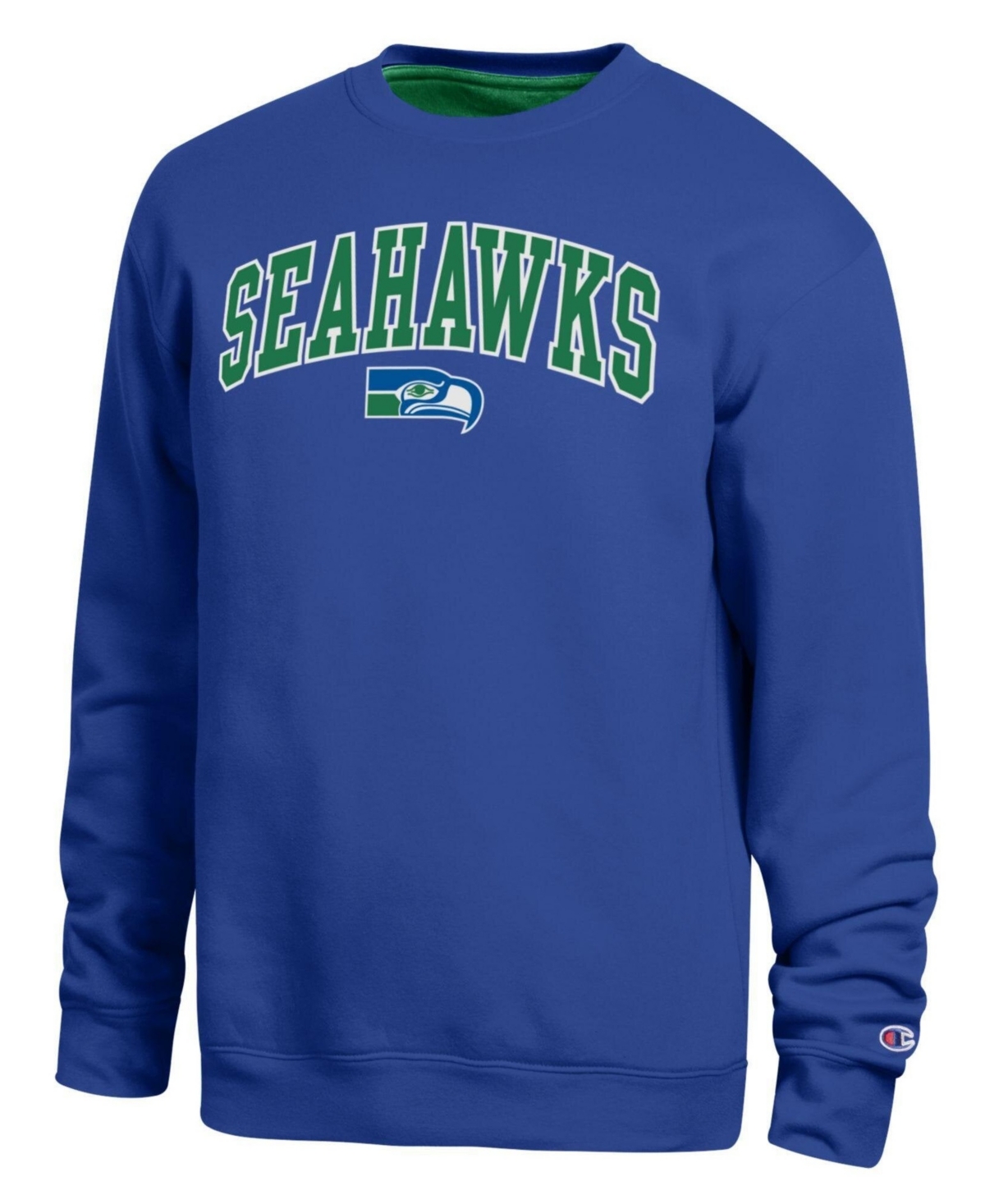 Champion Men's Royal Seattle Seahawks Contrast Lined Sweatshirt - Royal