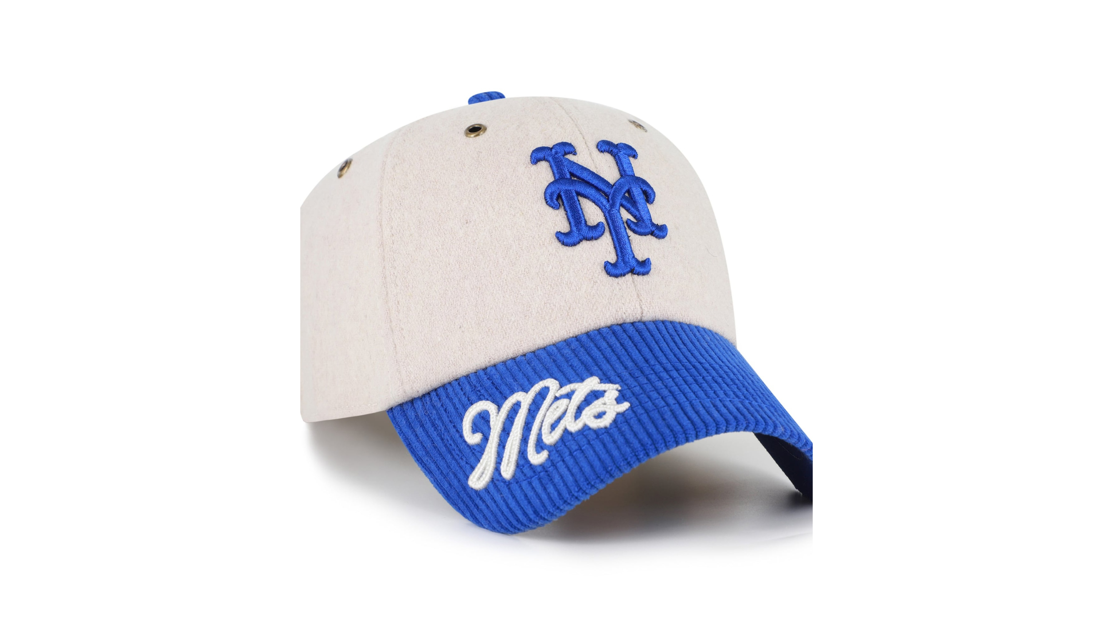 '47 Brand Women's Natural/Royal New York Mets Rope Script Clean Up Adjustable Hat