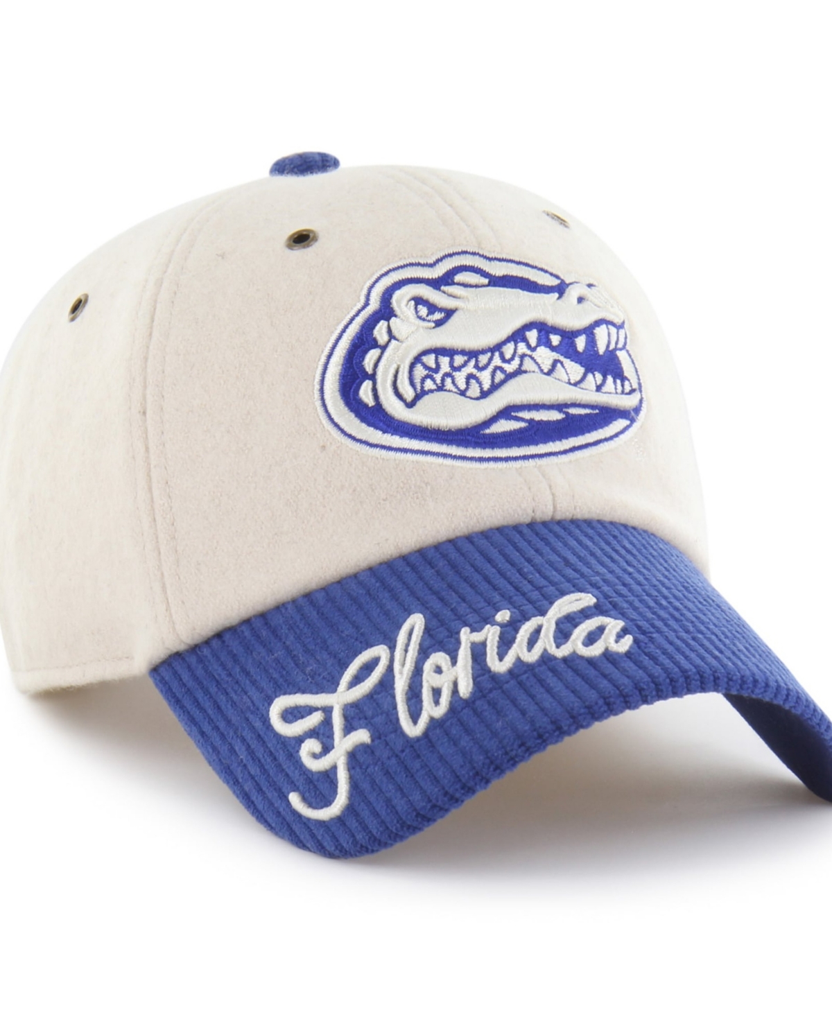 '47 Brand Women's Cream/Royal Florida Gators Rope Script Clean Up Adjustable Hat