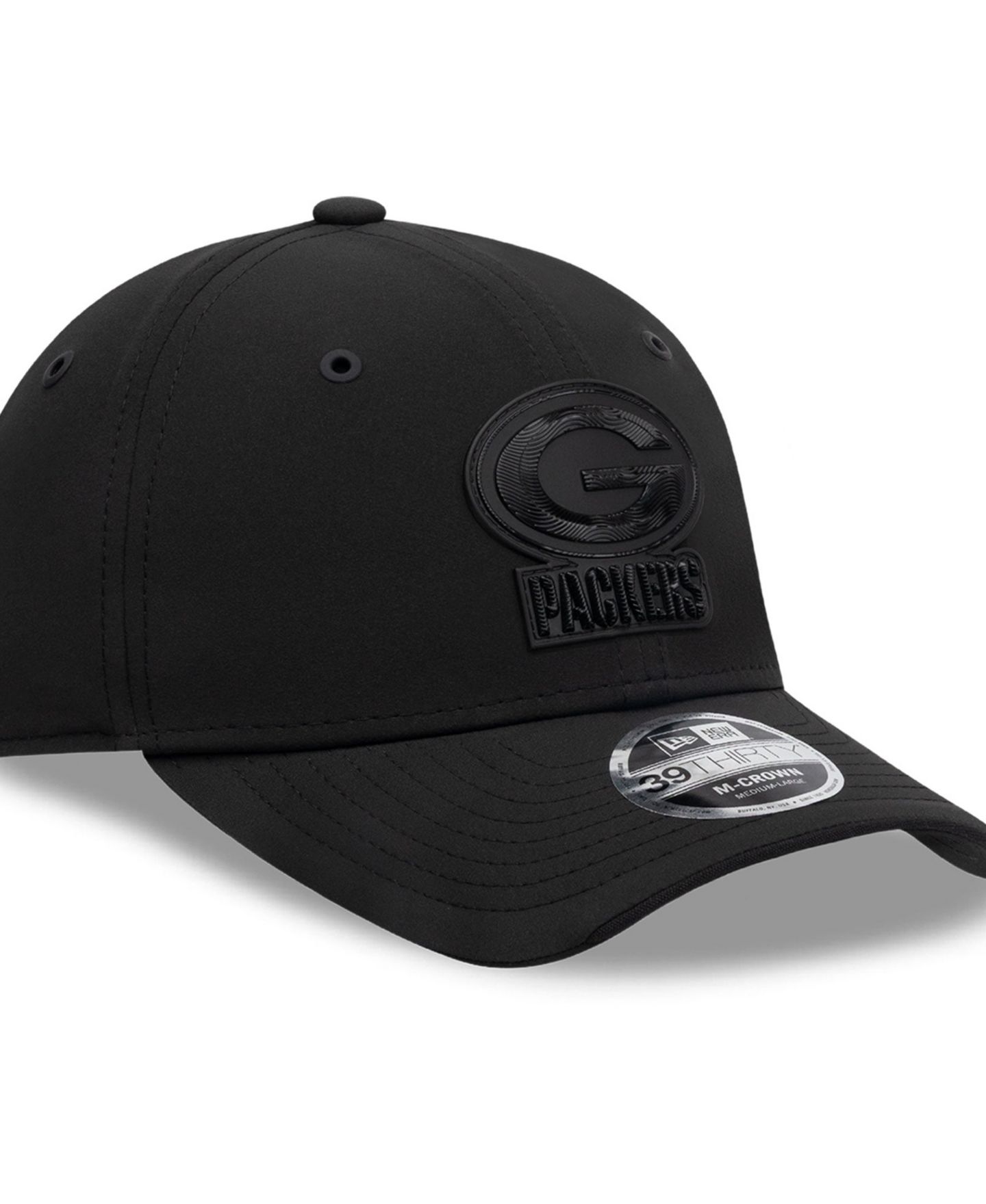Мужской головной убор New Era Black Green Bay Packers 2026 Sideline 39THIRTY M-Crown Stretch Hat — фото 3