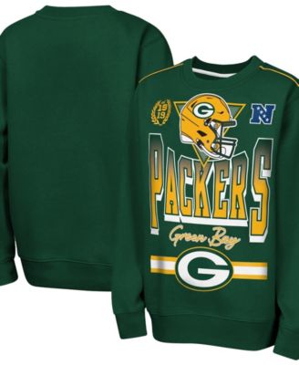Big Boys' and Girls' Green Bay Packers Run Fleece Sweatshirt