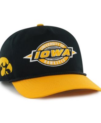 Big Boys' and Girls'  Black Iowa Hawkeyes Frame Out Hitch Rope Adjustable Hat
