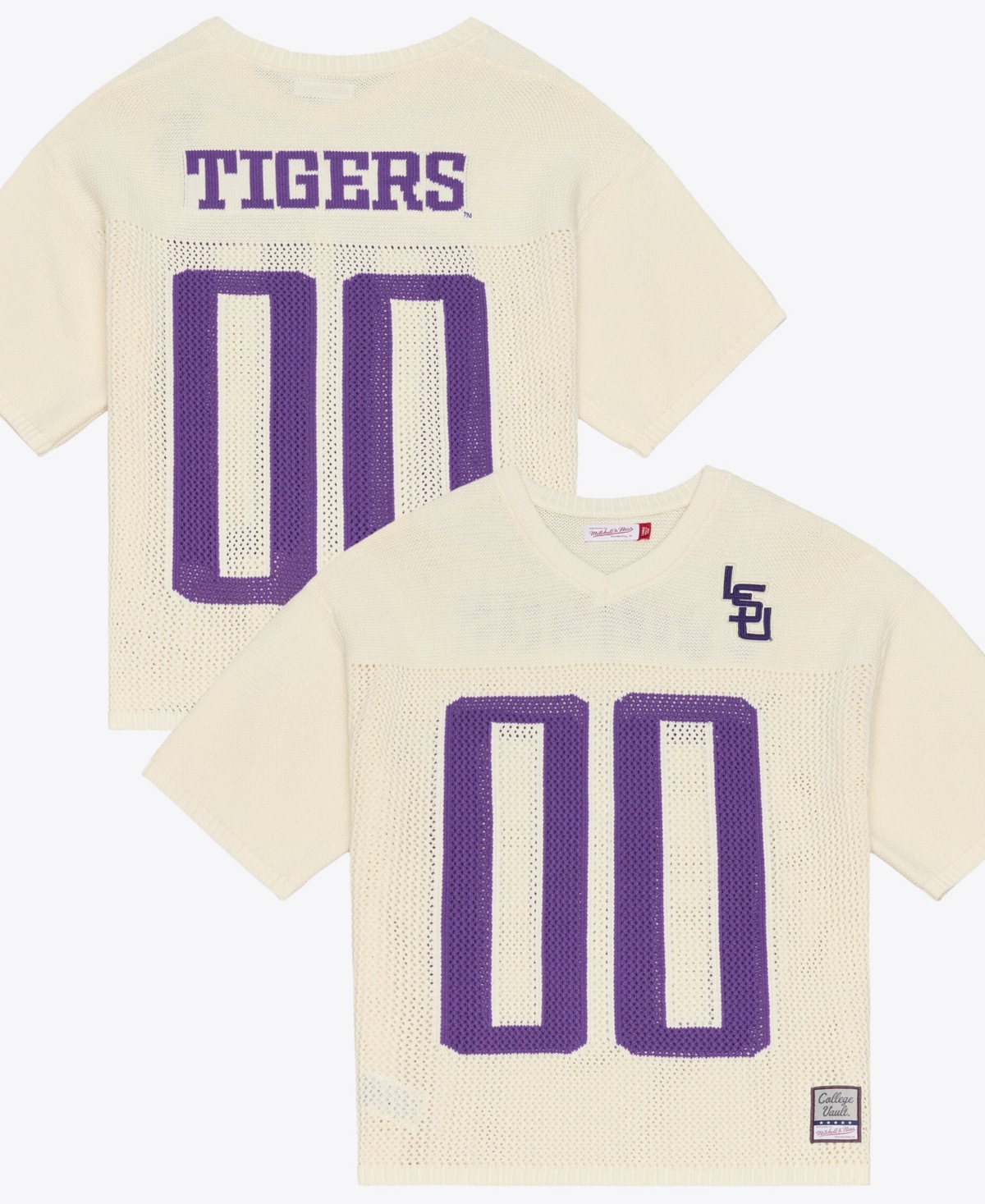 Mitchell & Ness Men's and Women's Cream Lsu Tigers Retro Roots Sweater - Cream