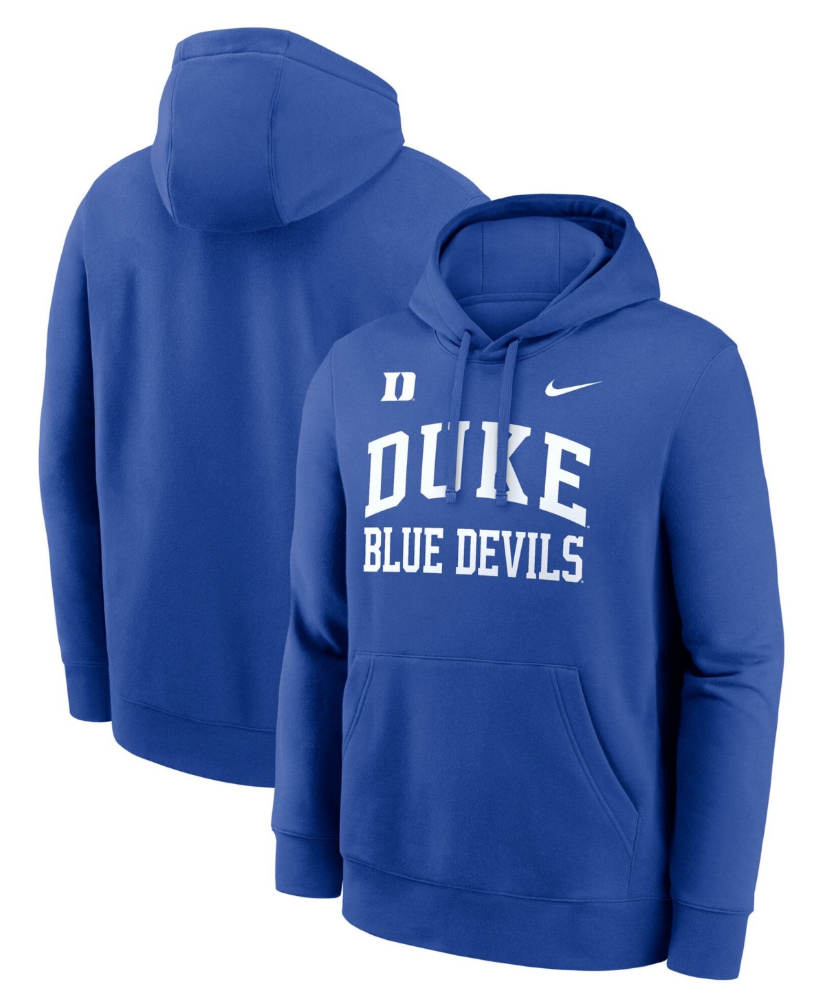Nike Men's Royal Duke Blue Devils Primetime Arched Club Fleece Pullover Hoodie - Royal