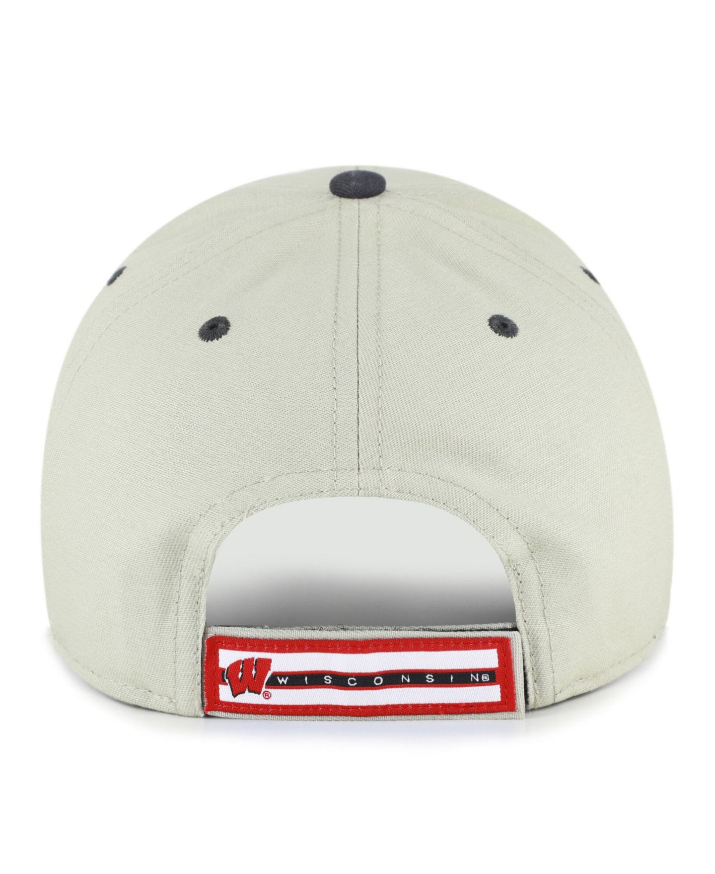 Кепка '47 Brand Gray/Black Wisconsin Badgers Half Block Text MVP Adjustable Hat — фото 3