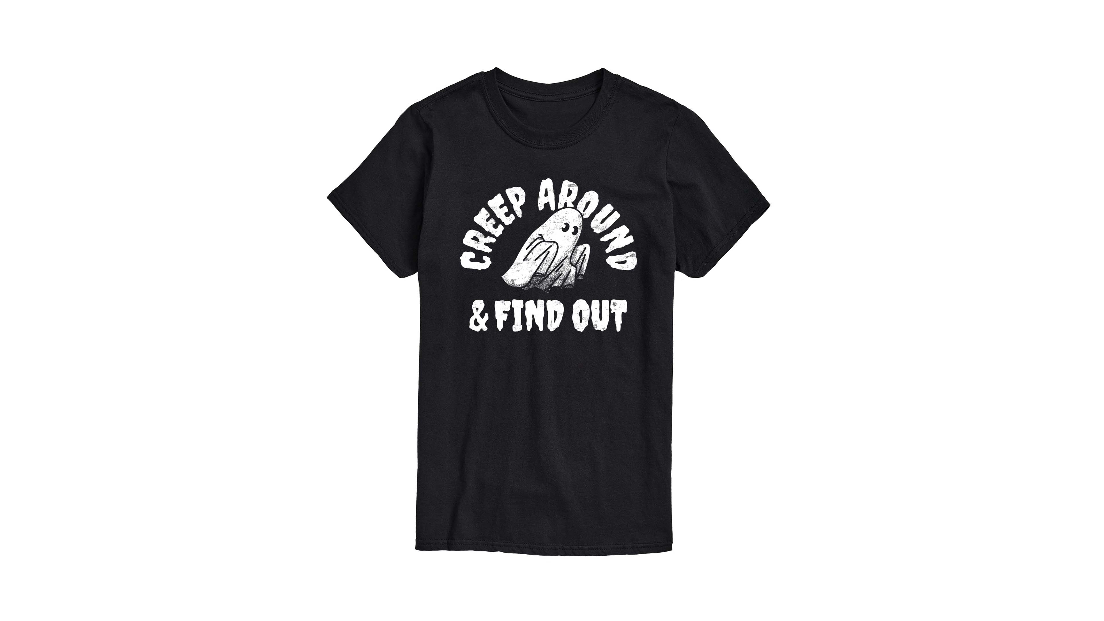 Airwaves Men's Creep Around Find Out Halloween Graphic T-Shirt