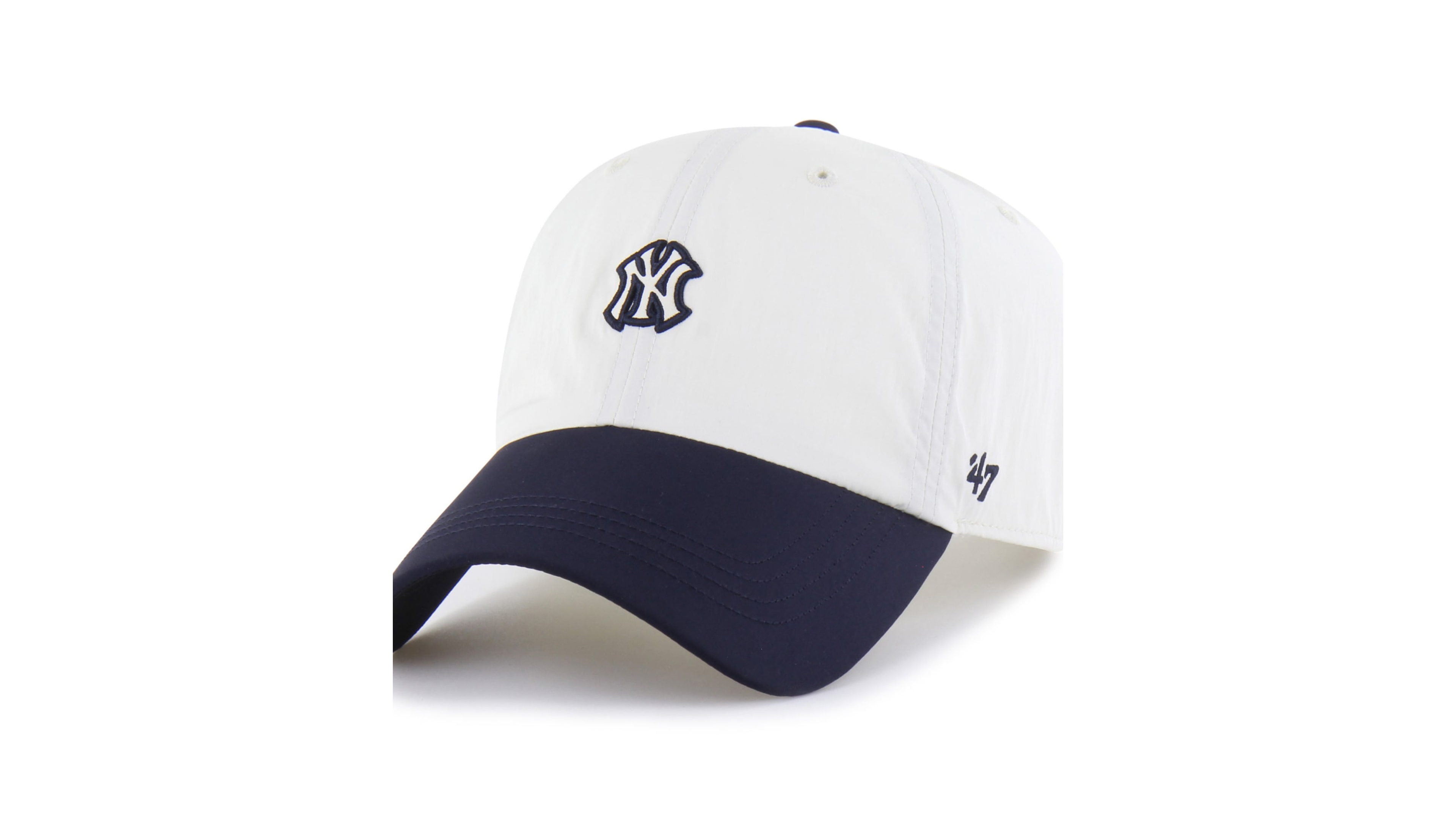 '47 Brand Men's and Women's White/Navy New York Yankees Modernia Clean Up Adjustable Hat