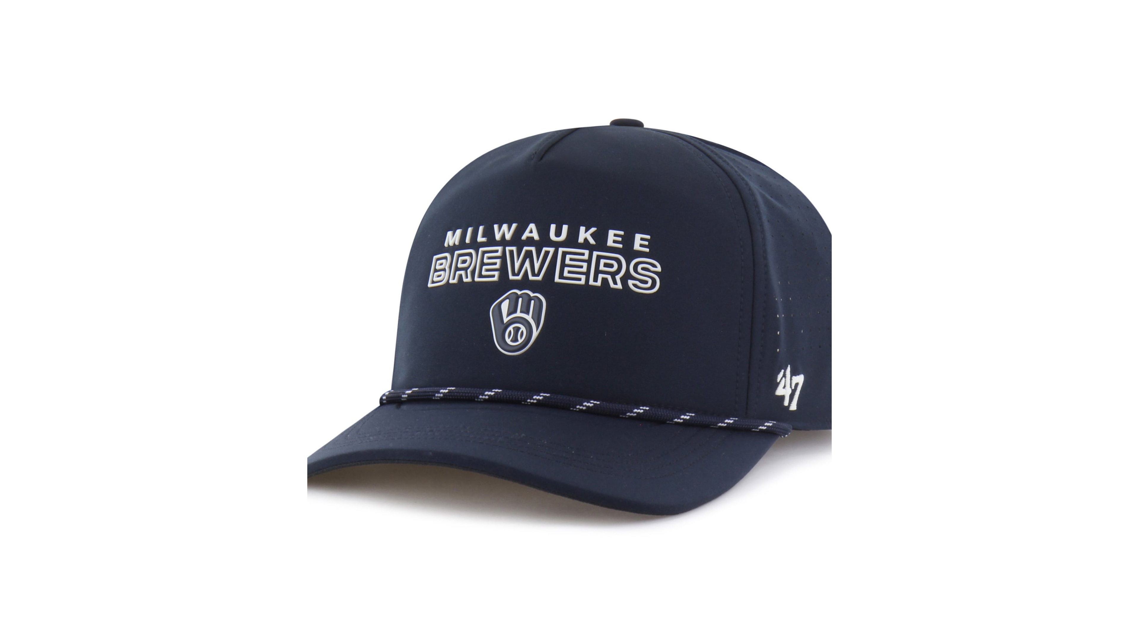 '47 Brand Men's Navy Milwaukee Brewers Vault Hitch Adjustable Hat