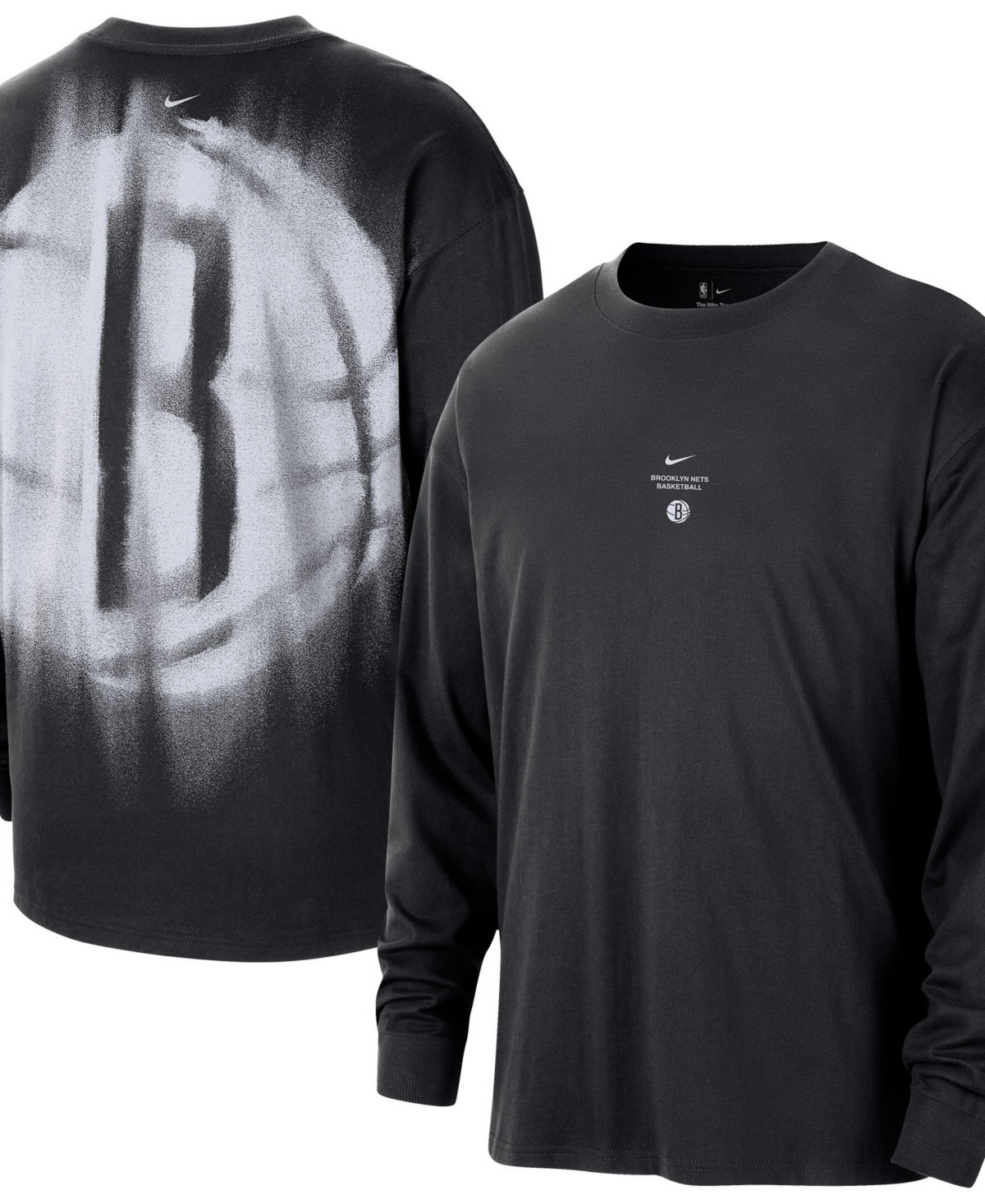 Nike Men's Black Brooklyn Nets 2026 Standard Issue Pre-Game Performance Long-Sleeves T-Shirt - Black