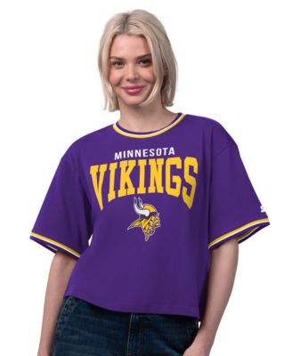 Women's Purple Minnesota Vikings Ace Cropped T-Shirt