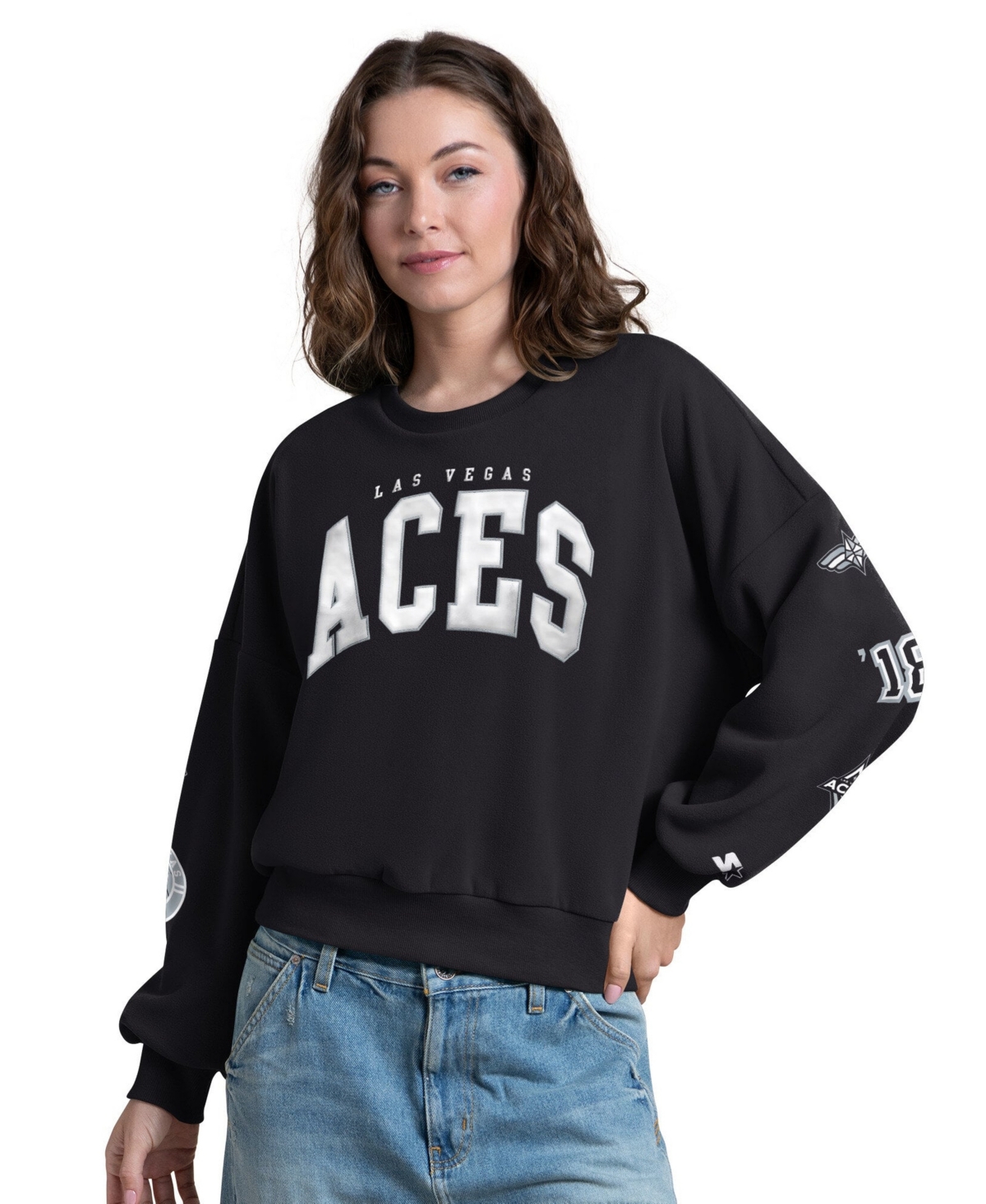 Starter Women's Black Las Vegas Aces Fan Catch Sweatshirt - Black