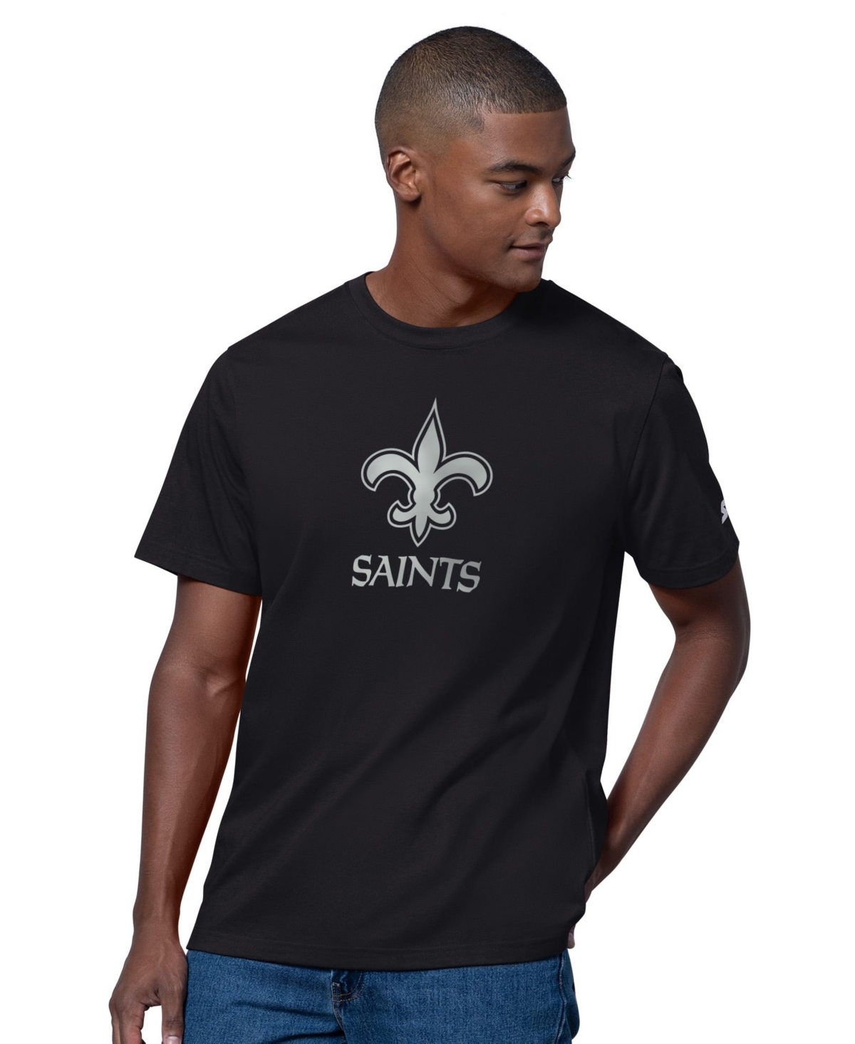 Starter Men's Black New Orleans Saints Thursday Night Gridiron T-Shirt - Black