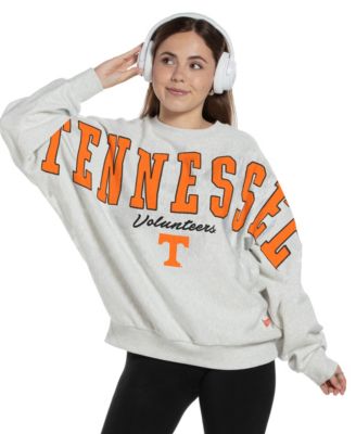 Women's Heather Gray Tennessee Volunteers Flannigan Oversized Fleece Sweatshirt