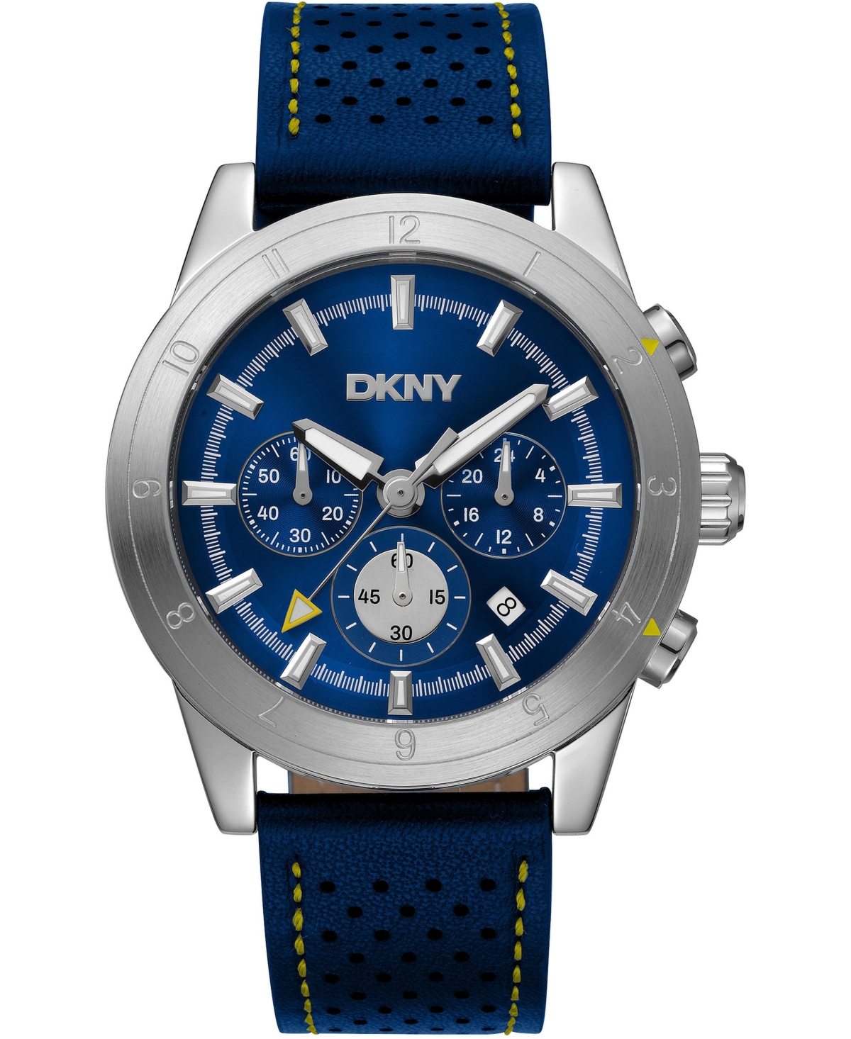 Dkny Men's Quartz Active Leather Strap Watch, 44mm
