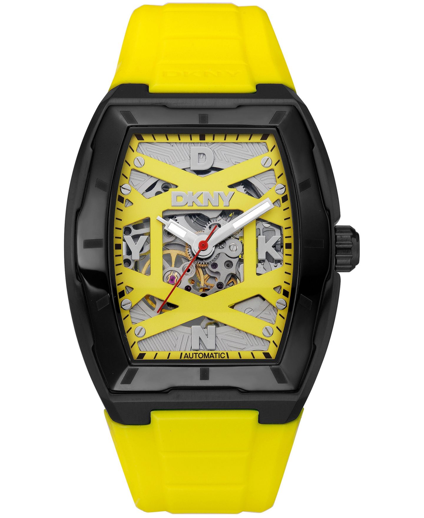 Мужские часы DKNY Quartz Silicone Strap Watch, цвет: Чёрный — фото 1