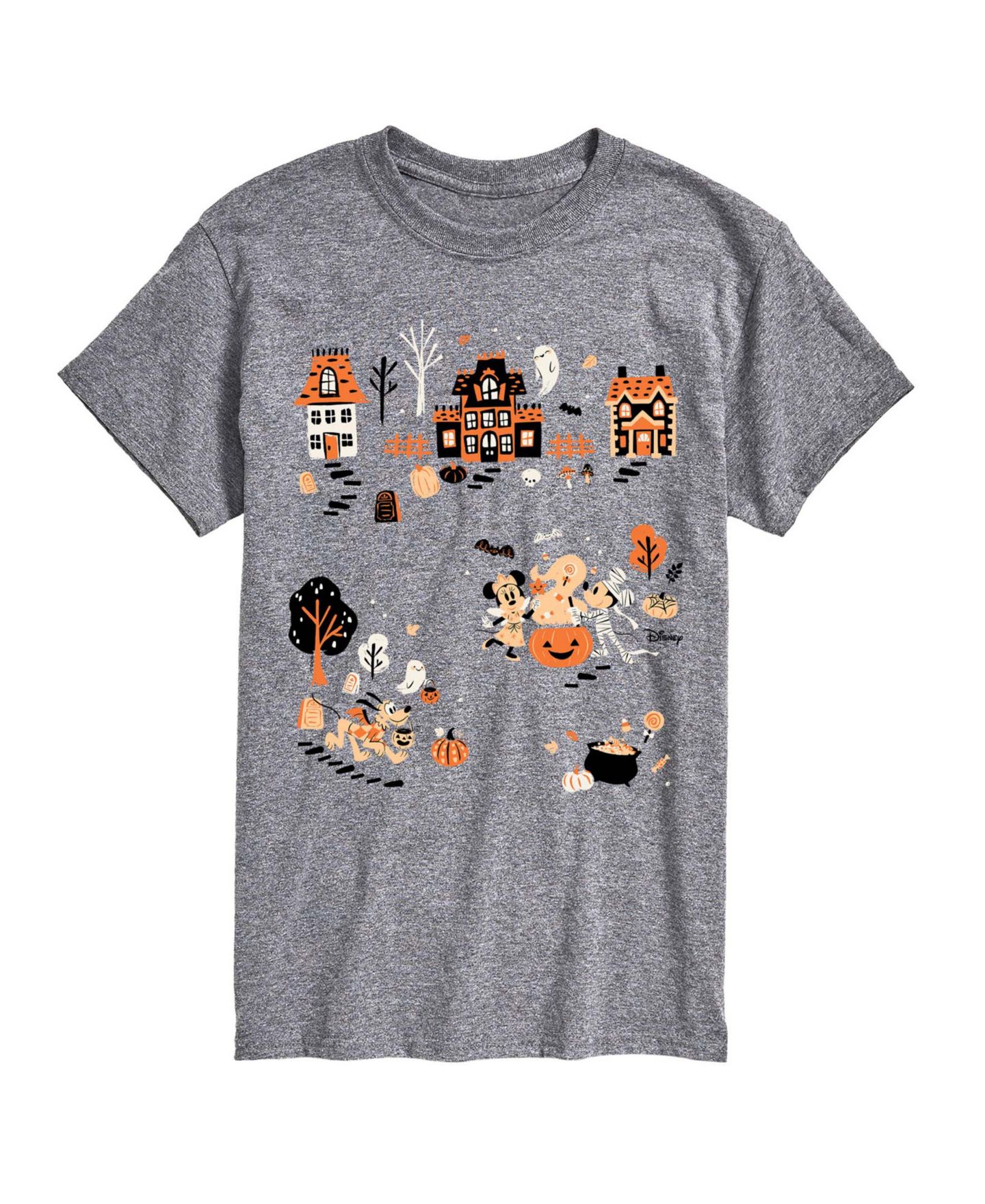 Мужская футболка AIRWAVES Mickey Halloween Neighborhood Graphic, цвет: Меланжевый — фото 1