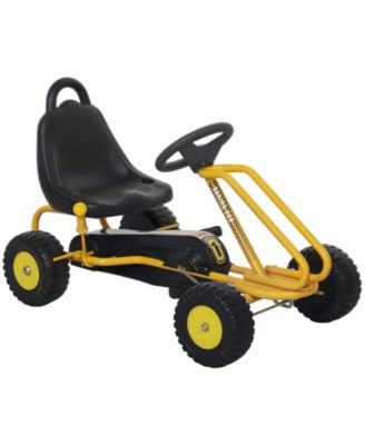 4-Wheel Pedal Go Kart with Adjustable Seat and Safety Handbrake, Ages 3-6
