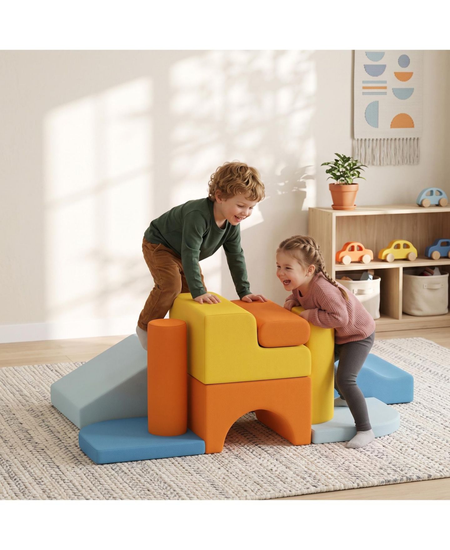 Детские конструкторы Glintex Climb and Crawl 9-Piece Soft Play Set, Ages 3-5, цвет: Разноцветный — фото 10