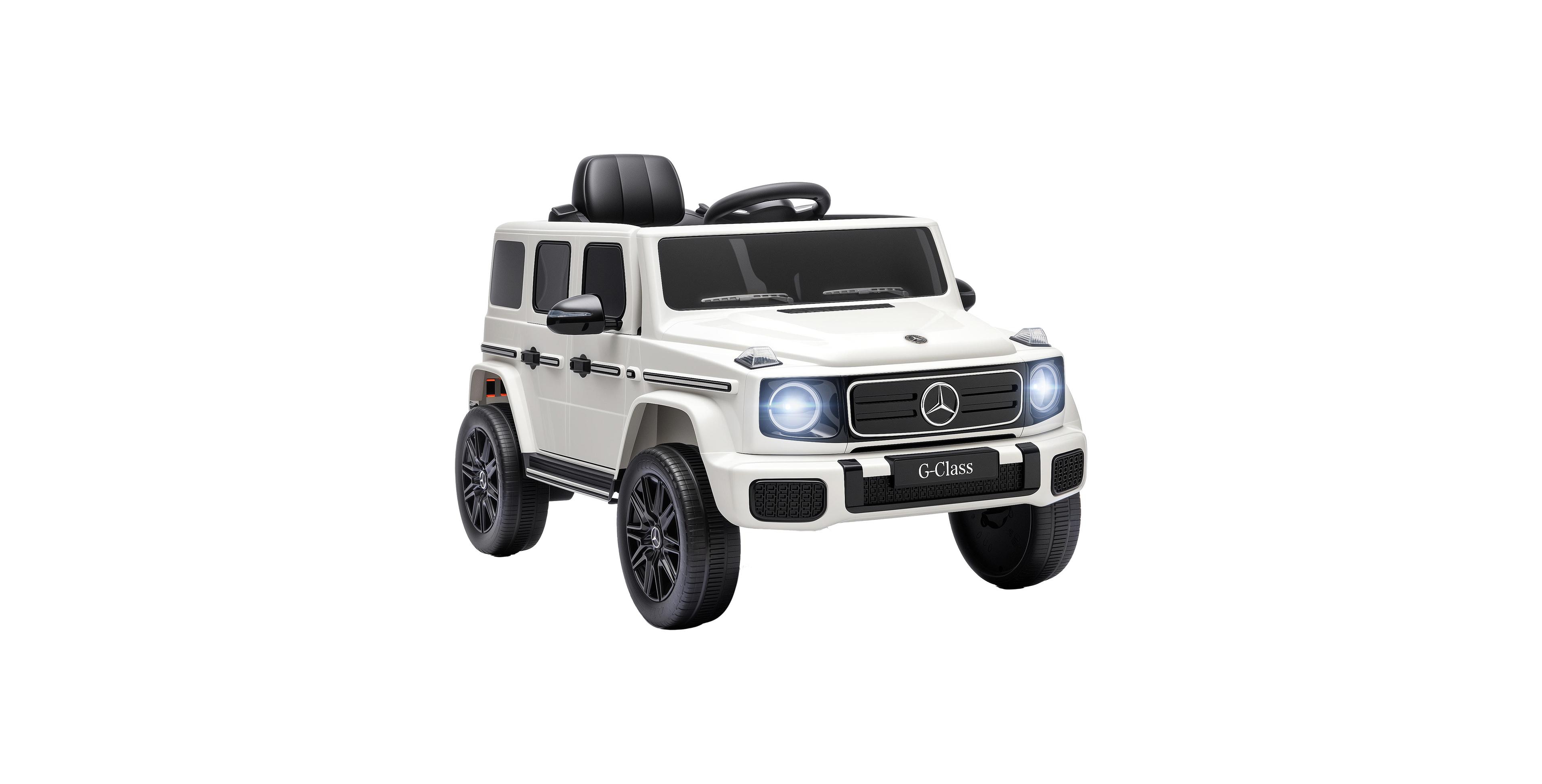 Glintex Licensed Mercedes-Benz G580 12V Dual-Motor Ride-On Car with Remote Control, Up to 66 lbs, Ages 3-8