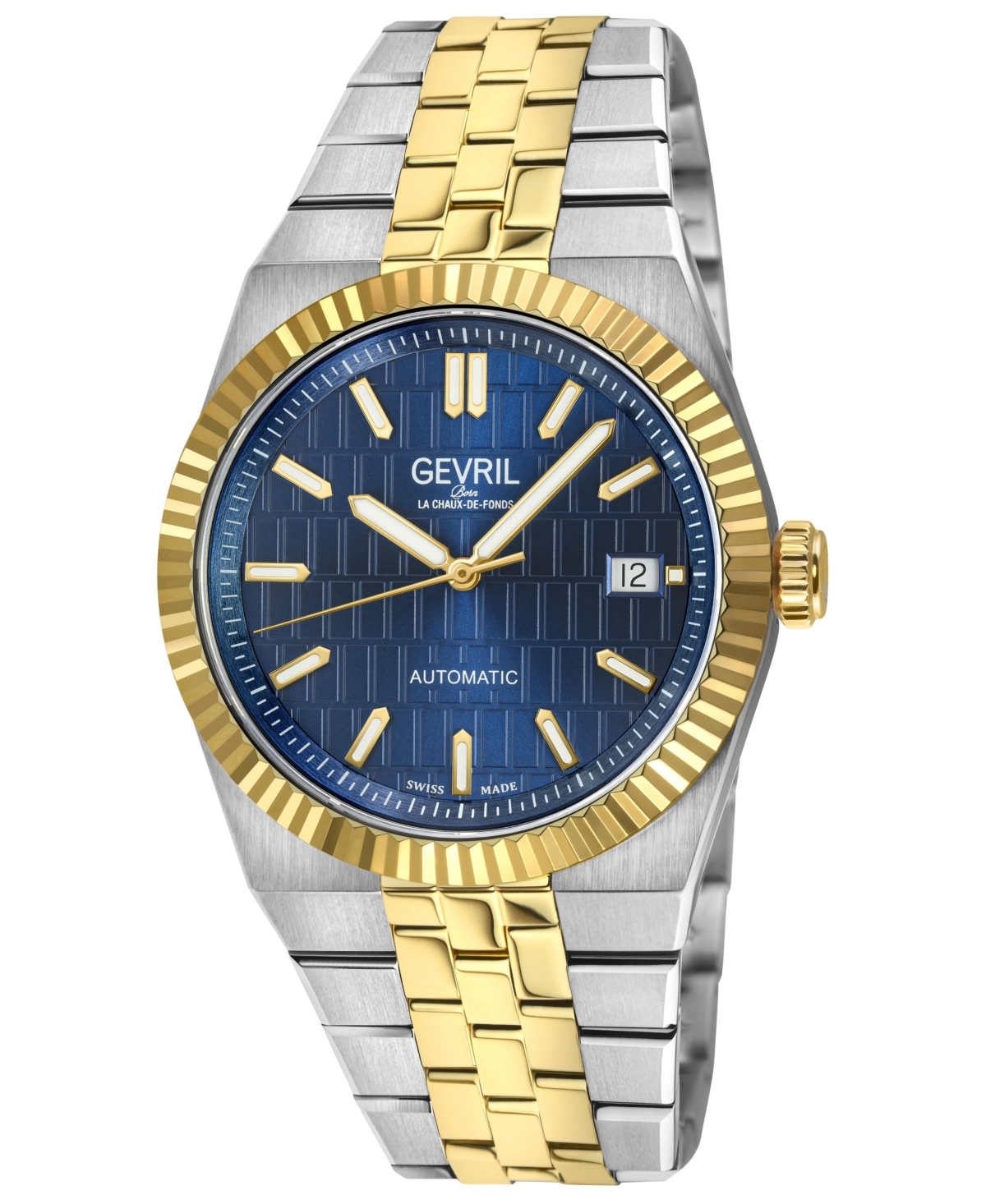 Gevril Men's Swiss Automatic Pier 17 Two-Tone Stainless Steel Bracelet Watch, 40mm