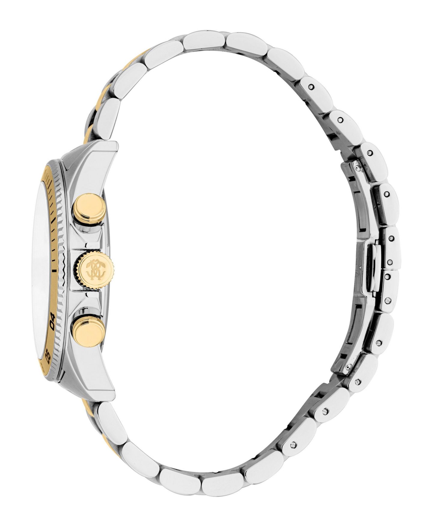 Мужские часы Roberto Cavalli Quartz Chronograph Two-Tone Stainless Steel Bracelet Watch, 42mm, цвет: Серебряный — фото 3