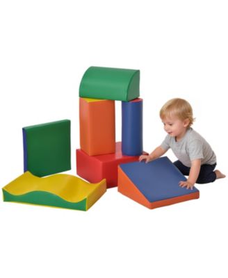 7-Piece PU Leather Soft Play Climbing Set for Toddlers 1-3, Indoor Play Gym